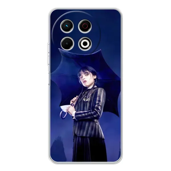 Чехол с рисунком «Уэнсдей с зонтом» для TECNO Spark 30 Pro Чехол с рисунком «Уэнсдей с зонтом» для TECNO Spark 30 Pro