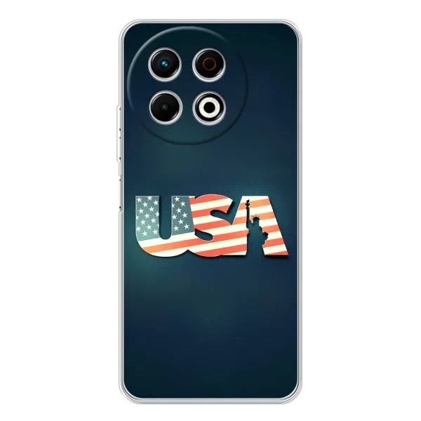 Чехол с рисунком «USA» для TECNO Spark 30 Pro Чехол с рисунком «USA» для TECNO Spark 30 Pro