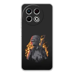 Чохол з картинкою "Герой Pubg" на TECNO Spark 30 Pro (В полум'ї)