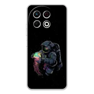 Силиконовый Чехол с принтом "Космонавты" на TECNO Spark 30 Pro (В руках земля)