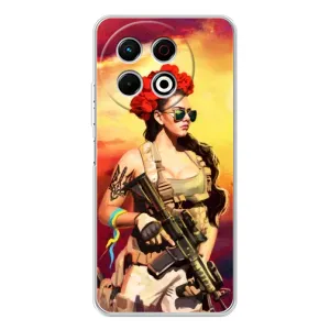 ЗСУ Чохли (TPU) для TECNO Spark 30 Pro (Жінка солдат)