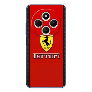 Силиконовый бампер с картинкой машины на Tecno Spark 30 (Ferrari Logo)