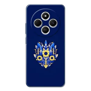 Чохол з картинкою (Патріотичний ГЕРБ) на Tecno Spark 30 (Герб в квітах)