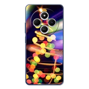 Чехол Новогодняя Елка на Tecno Spark 30 (Гирлянды)