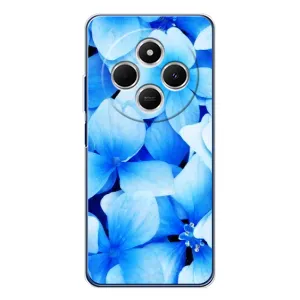 Силиконовый бампер с принтом (цветочки) на Спарк 30 (Синие цветы)