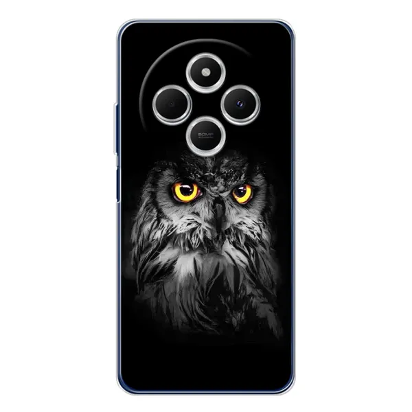 Чехол с рисунком «Сова на чёрном» для TECNO Spark 30 Чехол с рисунком «Сова на чёрном» для TECNO Spark 30
