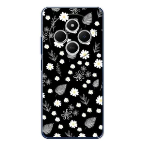 Чехлы с тематикой "ЦВЕТЫ" на Tecno Spark 30C (цветение на чорном)