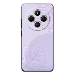 Чехол цветочный дизайн для Tecno Spark 30C (Монстера фиолетовая)