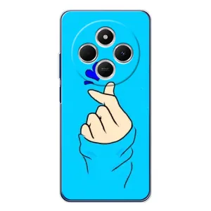 Чохол (Знак сердечка) для Tecno Spark 30C (Сердечко на синоьому)