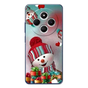 Чехлы на Новый Год Tecno Spark 30C (Снеговик в шапке)