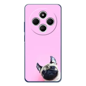 Бампер для Tecno Spark 30C с картинкой "Песики" (Собака на розовом)