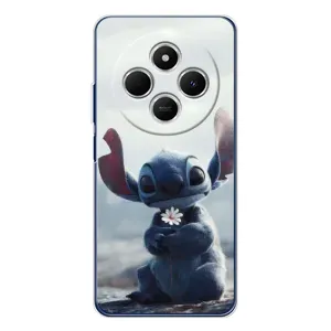 Чехол с рисунком Стич для TECNO Spark 30C (Стич с цветочком)