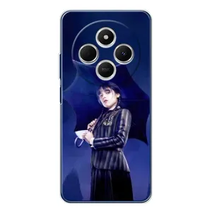 Чохол з картинкою Венсдей на Tecno Spark 30C (Венсдей з парасолькою)