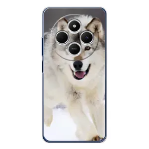 Чохол з Вовком на Tecno Spark 30C (Вовк біжить по снігу)