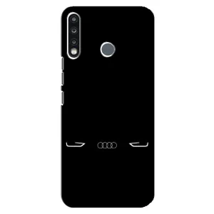 Силиконовый бампер с картинкой машины на TECNO Spark 4 (Силует Audi)