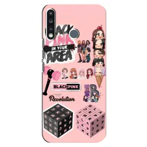 Чехлы с картинкой для TECNO Spark 4 (BLACK PINK коллаж)