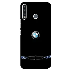 Силиконовый бампер с картинкой машины на TECNO Spark 4 (Черный BMW)