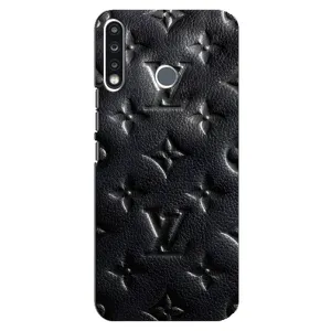 Текстурный Чехол Louis Vuitton для Техно Спарк 4 (Черный ЛВ)