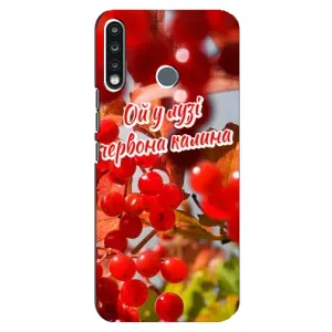 Силиконовый Чехол на TECNO Spark 4 (Я-Украина) (Червона Калина)
