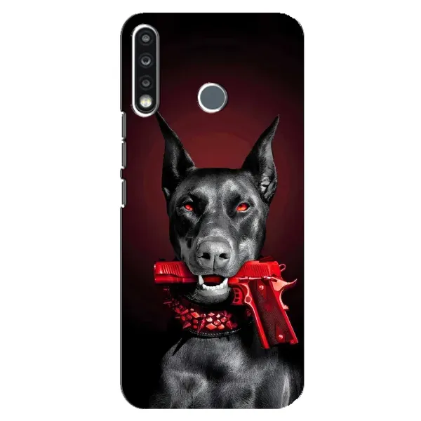 Чехол с рисунком «Доберман злой» для TECNO Spark 4