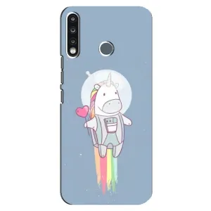 Чехол Unicorn на TECNO Spark 4 (Единорог космонавт)