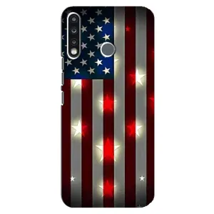 Чехол Флаг USA для TECNO Spark 4 (Флаг США 2)