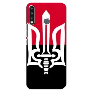 Чехлы УПА (Красно-Чёрный) на TECNO Spark 4 (Герб Украины)
