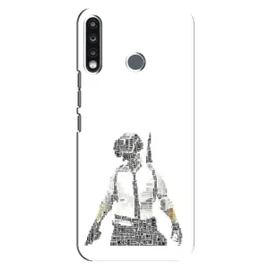 Силиконовый чехол с картинкой "Герой Pubg" на TECNO Spark 4 (Из букв)