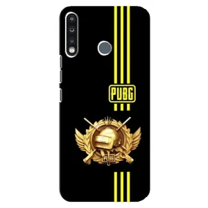 Чехол (TPU) с картинкой "Лого Пабг" на Техно Спарк 4 (Лого PUPG)