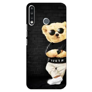Чехлы Мишка Тедди для Техно Спарк 4 (Мишка в очках)