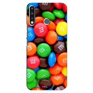 Чехол с изображением вкусной еды для TECNO Spark 4 (Разноцветные M&M'S)