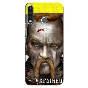 Чехол с картинкой (Патриотический КОЗАК) на TECNO Spark 4 (Одноглазый Козак)
