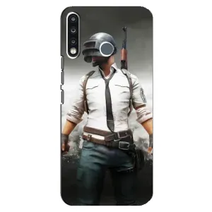 Силиконовый чехол с картинкой "Герой Pubg" на TECNO Spark 4 (Пабг)