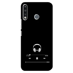 Чехол с картинками на черном фоне для TECNO Spark 4 (Плеер)