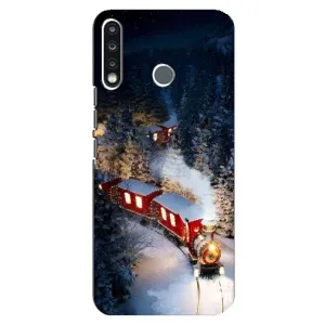 Силіконовий бампер на різдво для TECNO Spark 4 (Потяг)