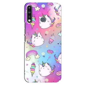 Чехол Unicorn на TECNO Spark 4 (Радуга и Единорог)