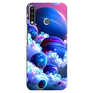 Чохли КОСМОС на TECNO Spark 4 (Сині планети)