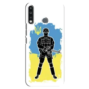 Патриотические Чехлы для Техно Спарк 4 (Солдат Украины)