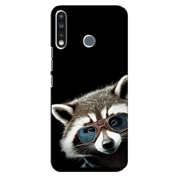 Чехол с рисунком «Стильный Енот» для TECNO Spark 4 Чехол с рисунком «Стильный Енот» для TECNO Spark 4