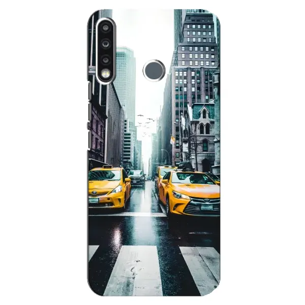 Чехол с рисунком «Такси» для TECNO Spark 4