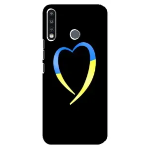 Силиконовый Чехол на TECNO Spark 4 (Я-Украина) (Украинское сердце)