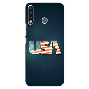 Чехол Флаг USA для TECNO Spark 4 (USA)