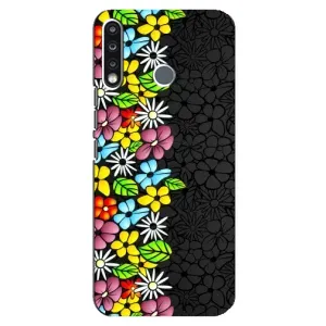Чехол с Цветами для TECNO Spark 4 (Яркие цветы)
