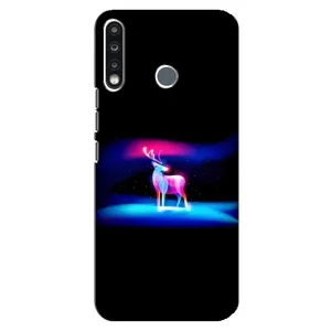 Силиконовый бампер с картинкой животных для TECNO Spark 4 (Яркий олень)