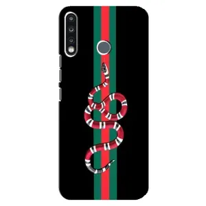 Чехлы Бренд GUCCI для TECNO Spark 4 (Змей Гуччи)