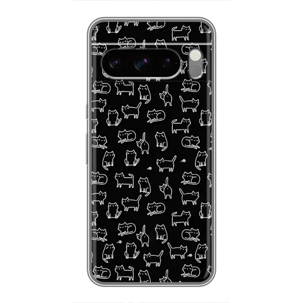 Чехол с рисунком «Котики на черном» для TECNO Spark 40 5G Чехол с рисунком «Котики на черном» для TECNO Spark 40 5G