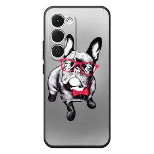 Чехол (ТПУ) Милые собачки для Tecno Spark 40 Pro Plus (Бульдог в очках)