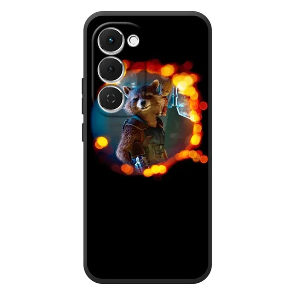 Чехол с рисунком «Енот Ракета» для TECNO Spark 40 Pro Plus