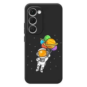 Силиконовый Чехол с принтом "Космонавты" на Tecno Spark 40 Pro Plus (Космонавт с шариками)
