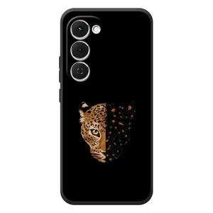 Чехол с леопардовым принтом на Tecno Spark 40 Pro Plus (Леопард на черном)